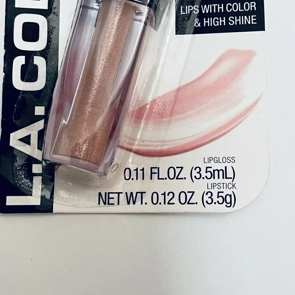 NWT  L.A. Colors Lip Duo Lip Gloss/Lipstick CBLG822 Twinkle High Shine Pink